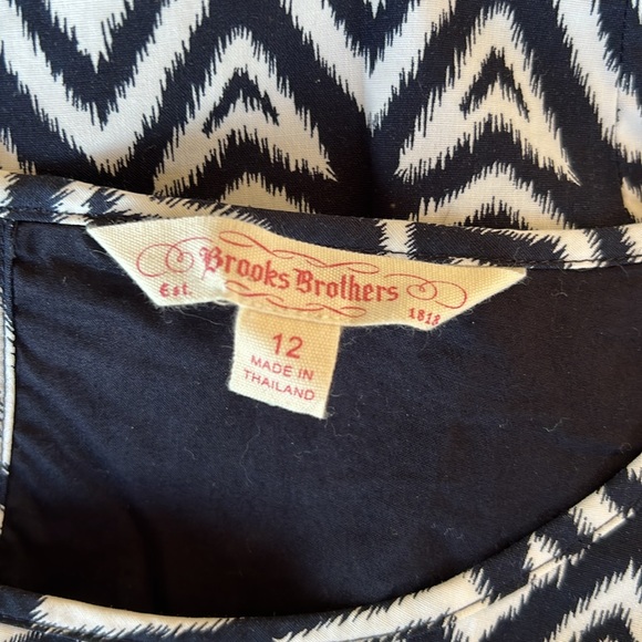 BROOKS BROTHERS A-LINE GEOMETRIC DRESS W/‎ POCKETS PREP CORPCORE DARK ACADEMIA - Picture 8 of 11